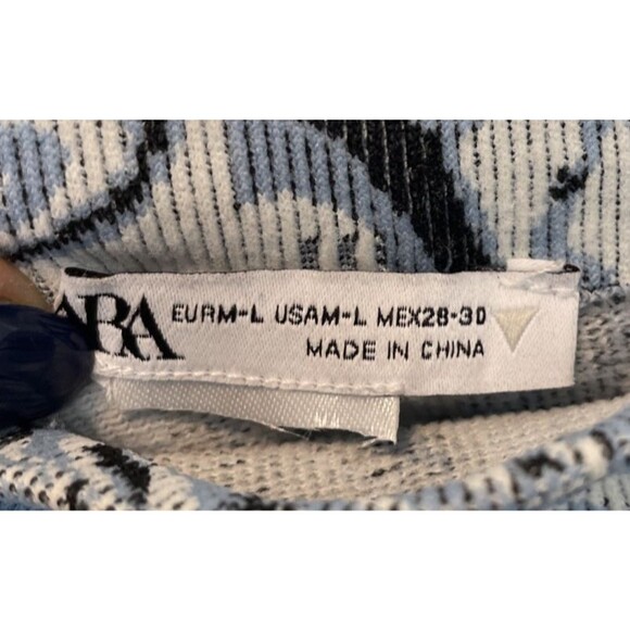 Elegant Bodycon High-Neck Midi Marbled Zara Women’s Jacquard Dress M/L - Picture 4 of 5